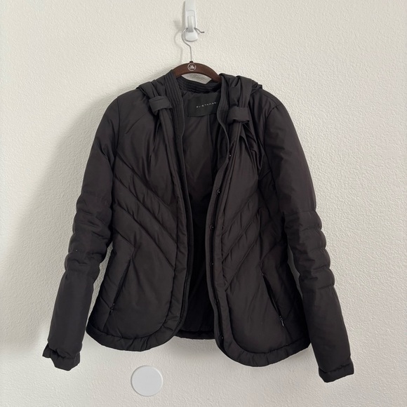 Elie Tahari Jackets & Blazers - Elie Tahari Women's Black Hooded Puffer Jacket